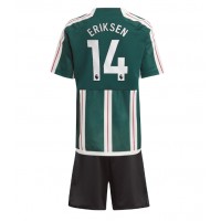 Manchester United Christian Eriksen #14 Udebane Trøje Børn 2023-24 Kortærmet (+ Korte bukser)